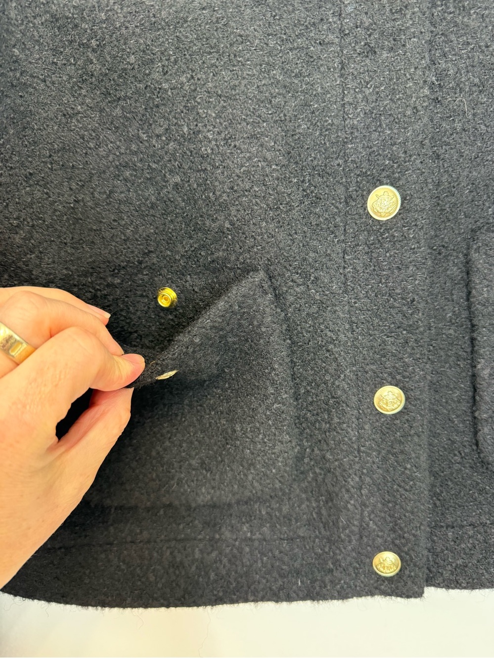 J. Crew Collection Cropped Lady Jacket Italian Wool-Blend Bouclé Size 10 BJ941 - Picture 5 of 15